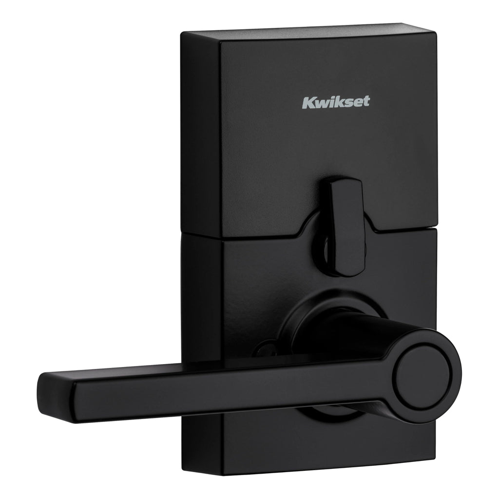 Kwikset SmartCode 917 Keypad Lever with Halifax Handle – Matte Black, SmartKey Security