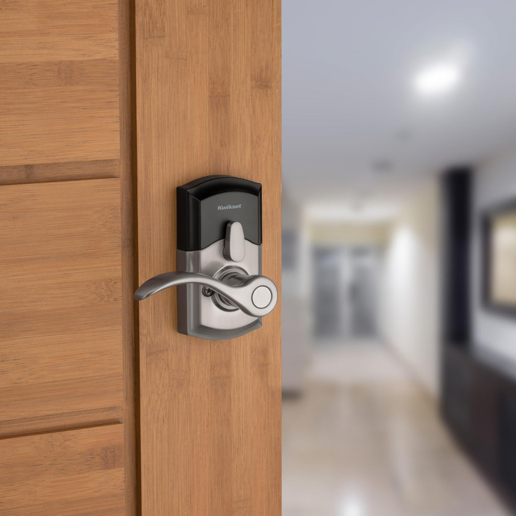 Kwikset SmartCode 955 Pembroke – Light Commercial Keyless Entry Lever (Satin Nickel)