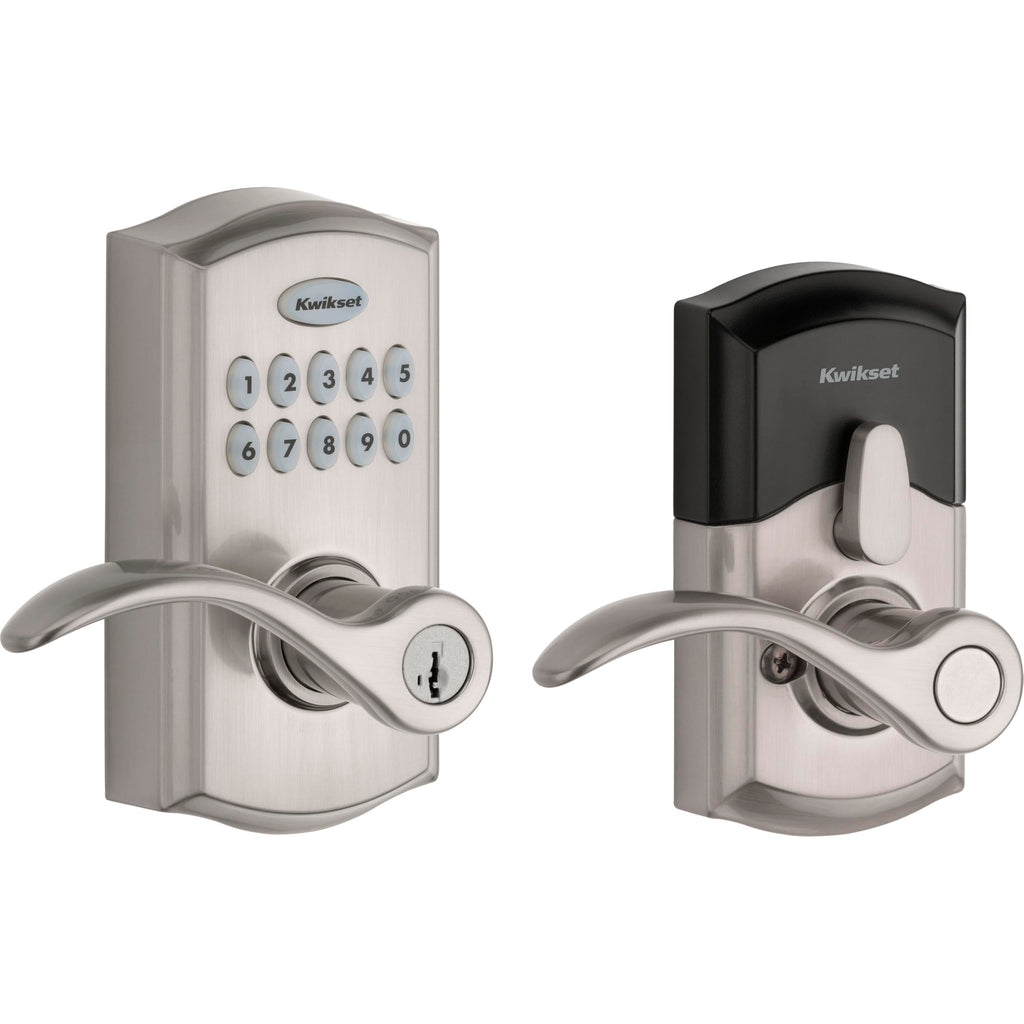 Kwikset SmartCode 955 Pembroke – Light Commercial Keyless Entry Lever (Satin Nickel)