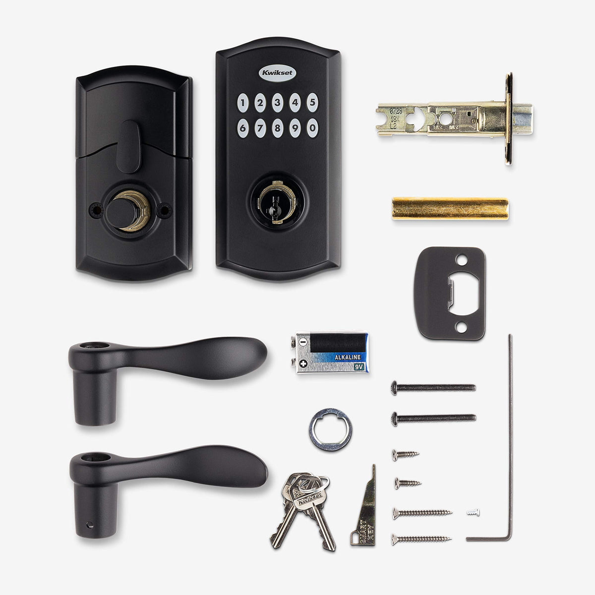 Kwikset SmartCode 955 Pembroke – Light Commercial Keyless Entry Lever (Satin Nickel)