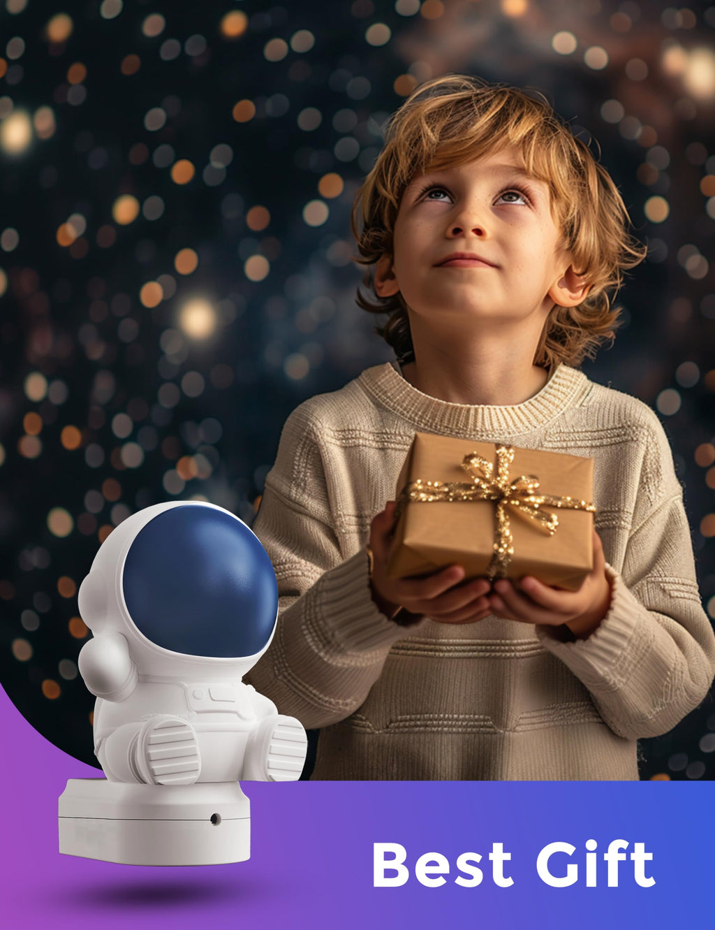 L LOHAS LED Night Light for Kids — 3D Space, RGB + 3000K Soft White, 3 Modes