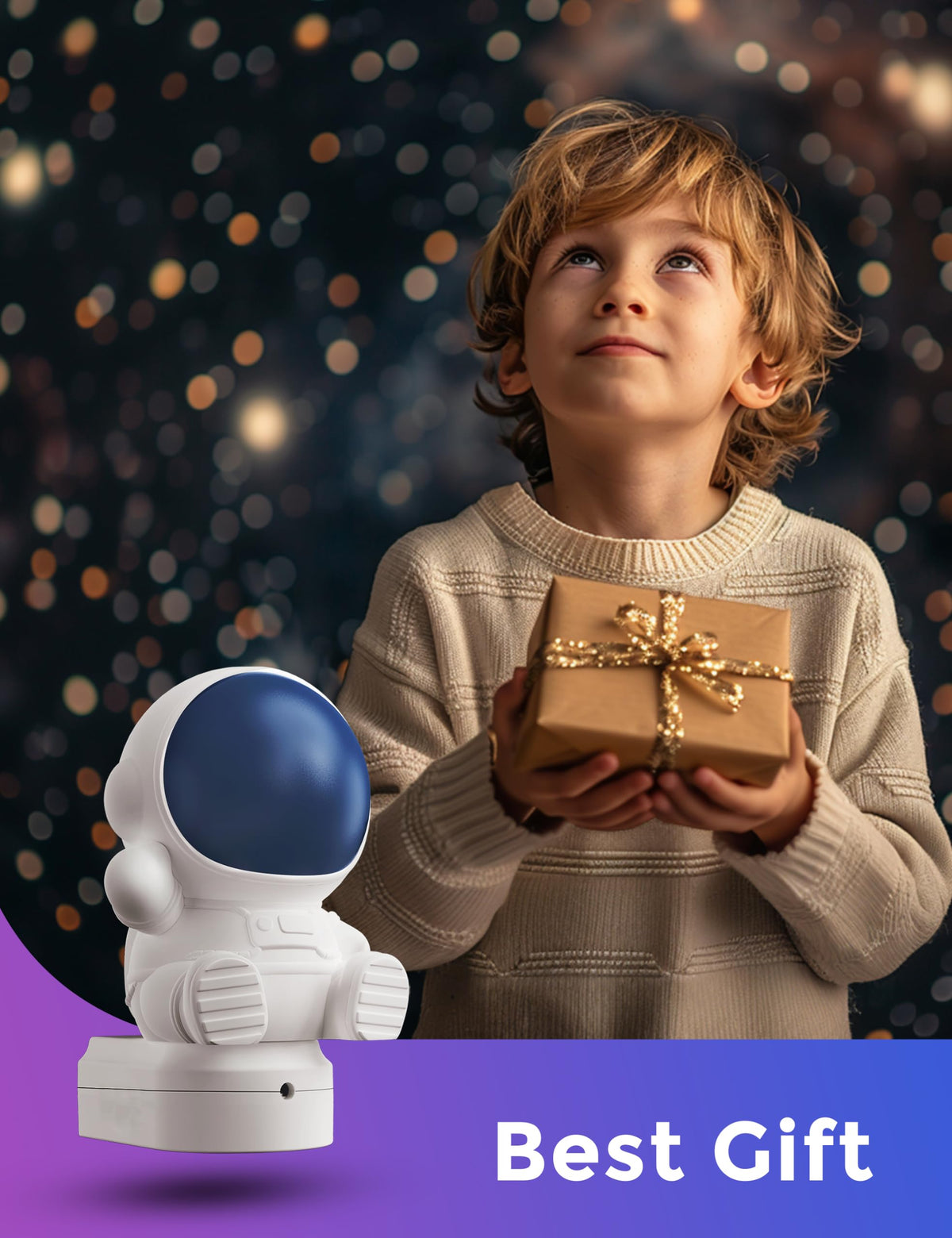 L LOHAS LED Night Light for Kids — 3D Space, RGB + 3000K Soft White, 3 Modes