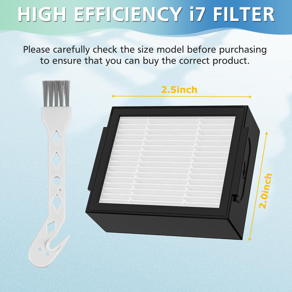 Lacvik 20-Pack 4639161 High-Efficiency Roomba Filters for iRobot Roomba E/I/J Series