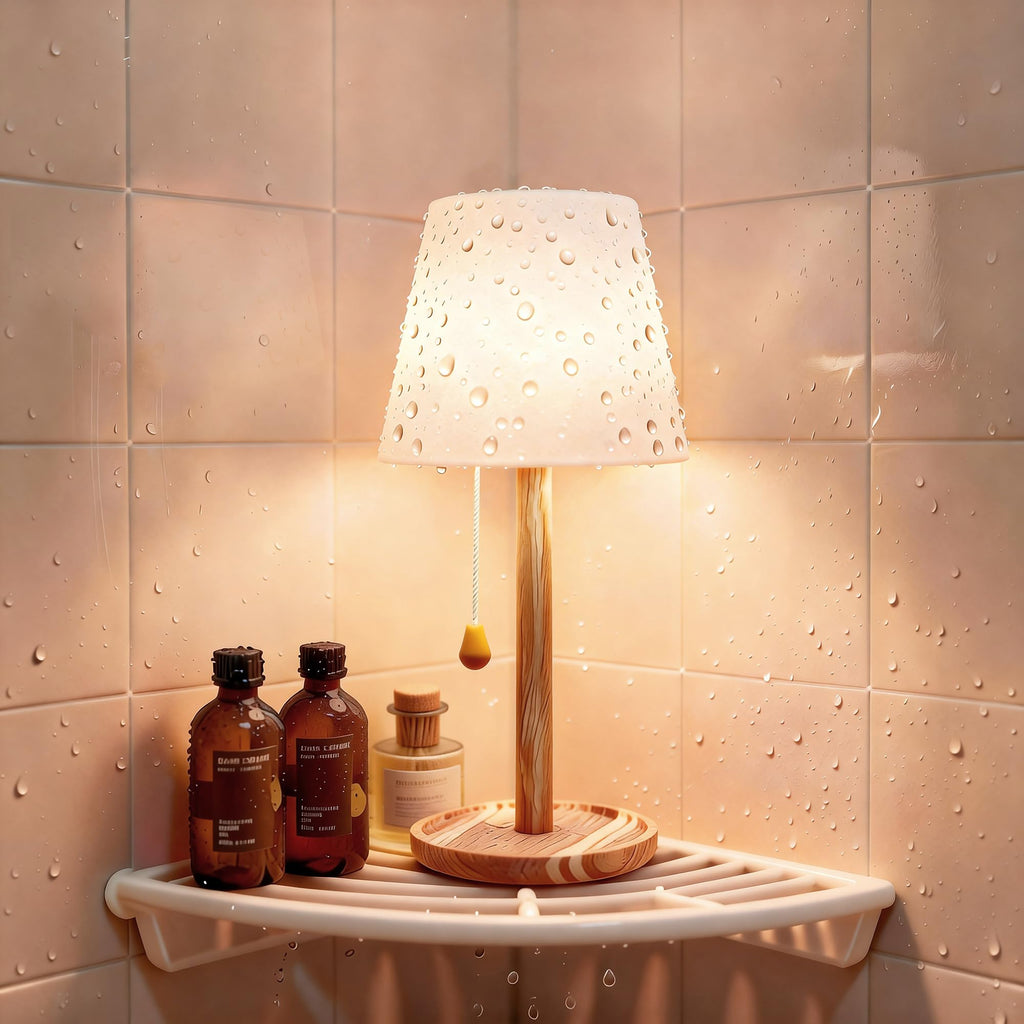 Lazukes Cordless Shower Lamp – IP65 Waterproof, 16-Color RGB, Rechargeable with Remote