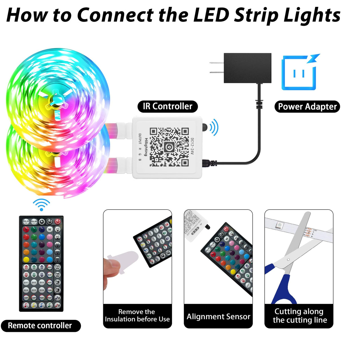Ledagic LED Lights for Bedroom 250ft – Color Changing RGB Strip with App & Remote