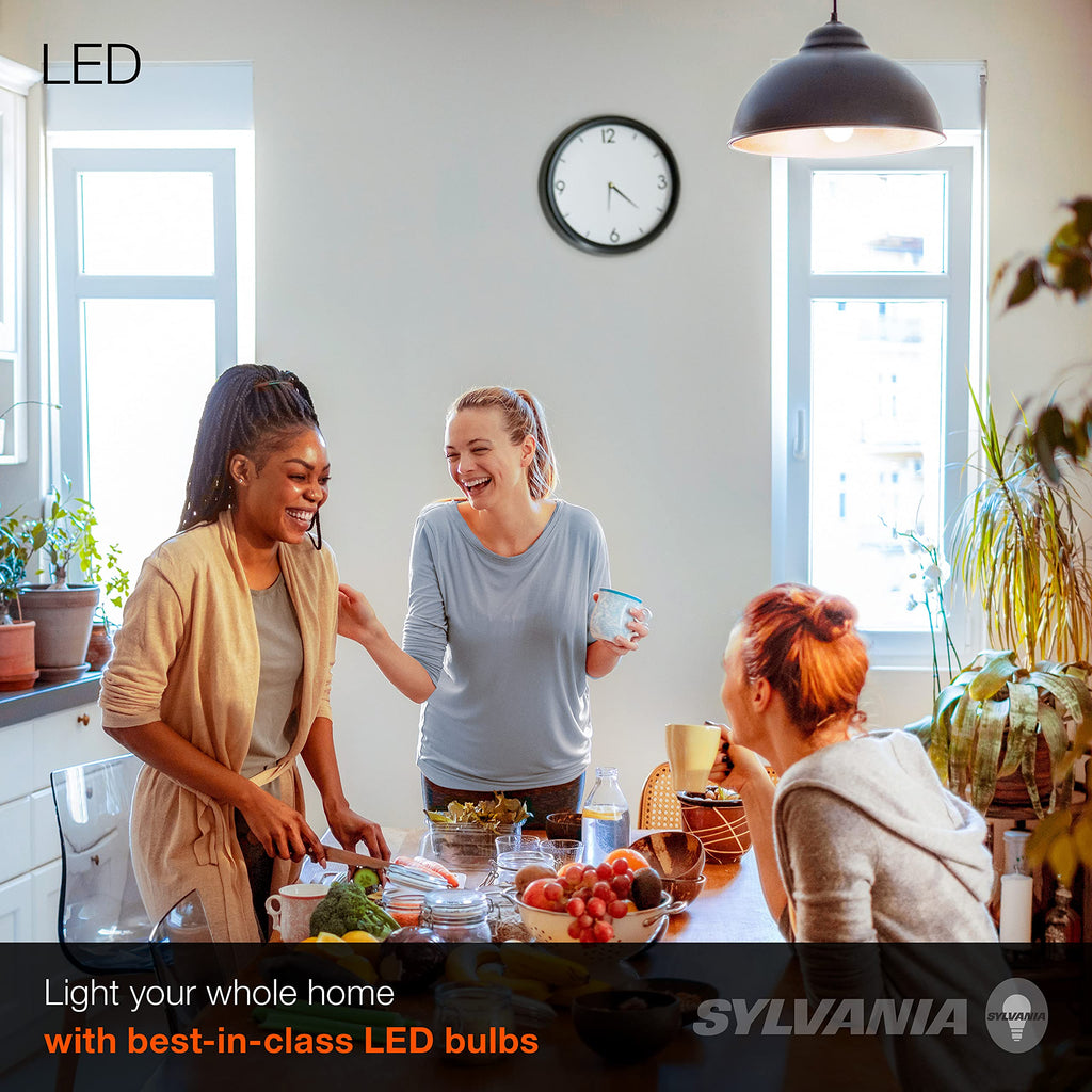 LEDVANCE Sylvania A19 LED Bulbs 14W (100W Equivalent) 1500 Lumens Frosted 2700K Soft White - 4 Pack