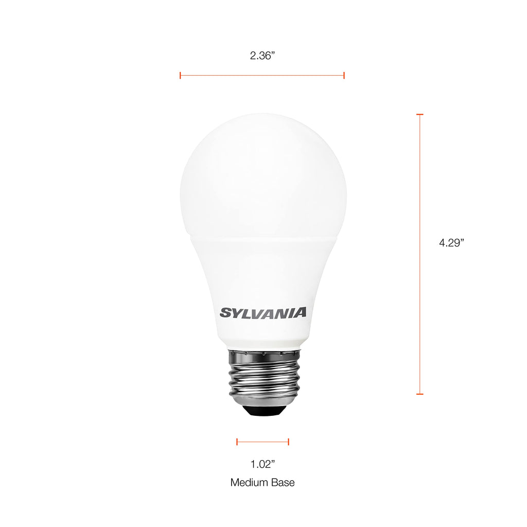 LEDVANCE Sylvania A19 LED Bulbs 14W (100W Equivalent) 1500 Lumens Frosted 2700K Soft White - 4 Pack