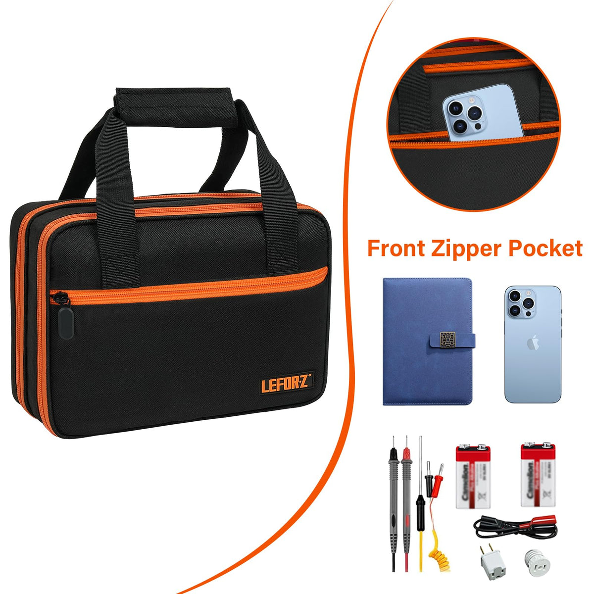LEFOR·Z Carrying Case for Klein Tools ET310 Series – Double Layer, 6 Elastic Bands, Portable