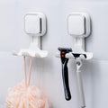 LEVERLOC Vacuum Suction Cup Razor Holder 2-Pack – Heavy-Duty Shower Hooks for Towels, Razor & More