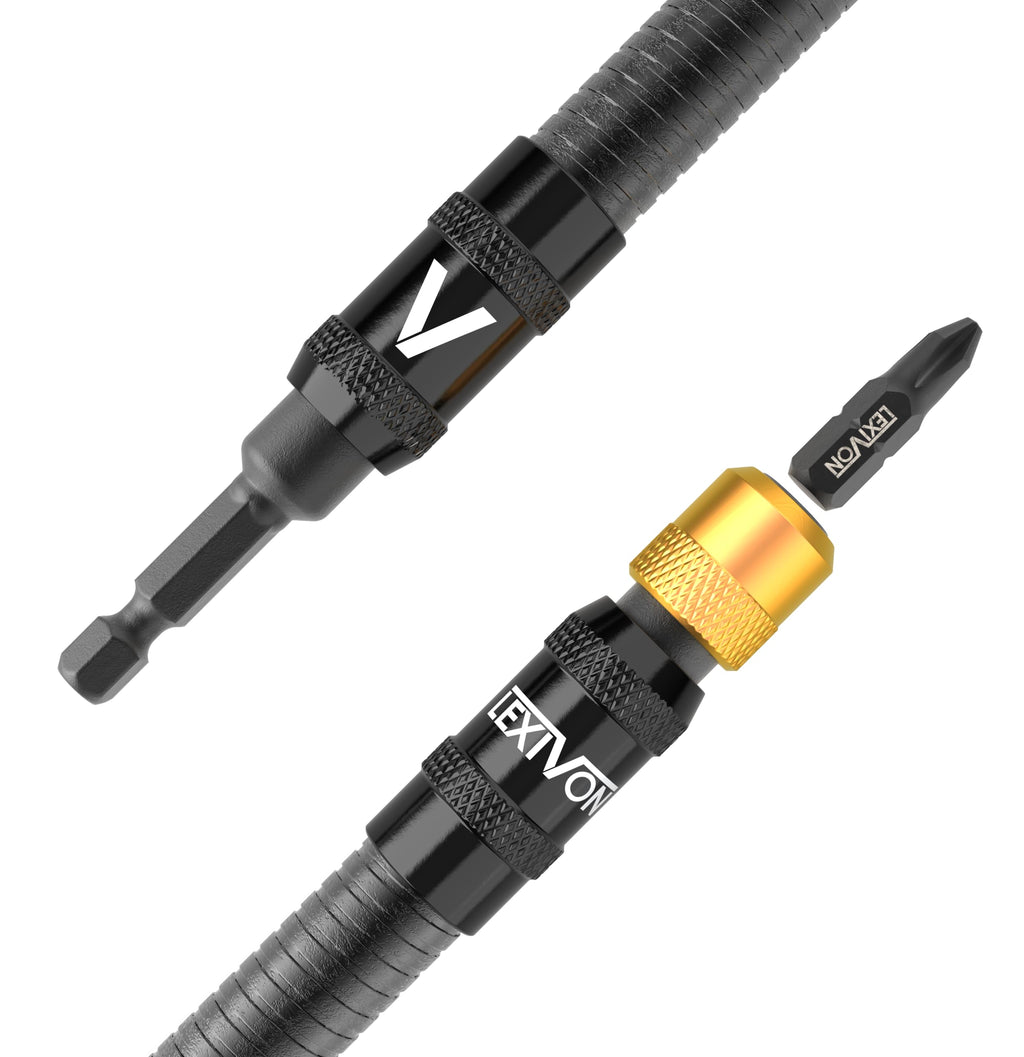 LEXIVON Drill Bit Holder 12-Inch Extension – Quick-Release, 1/4-Inch Hex Shank, 3600 RPM (LX-501)