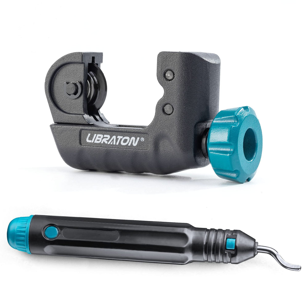 LIBRATON Tubing Cutter 3/16-1-1/8 in | Mini Copper Cutter with Deburring Tool