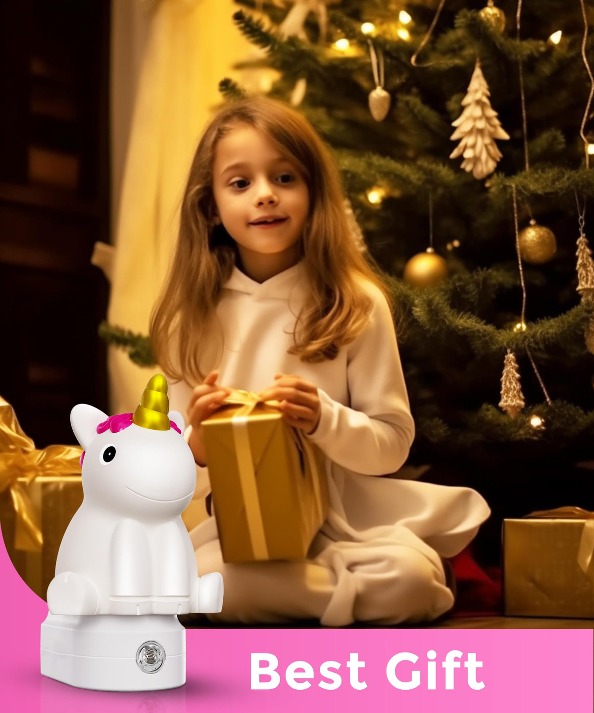 L LOHAS LED Plug-in Night Light for Kids – Dusk-to-Dawn Sensor & Color Modes