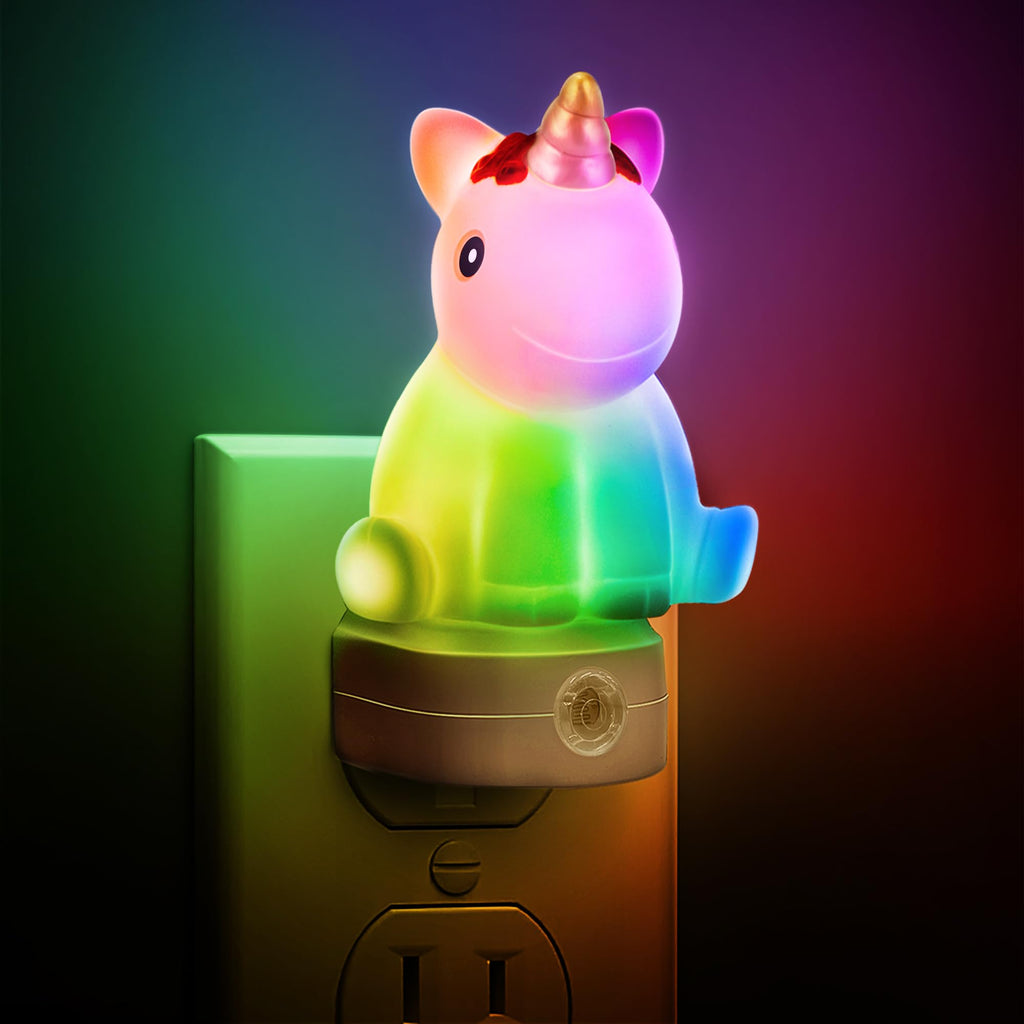 L LOHAS LED Plug-in Night Light for Kids – Dusk-to-Dawn Sensor & Color Modes