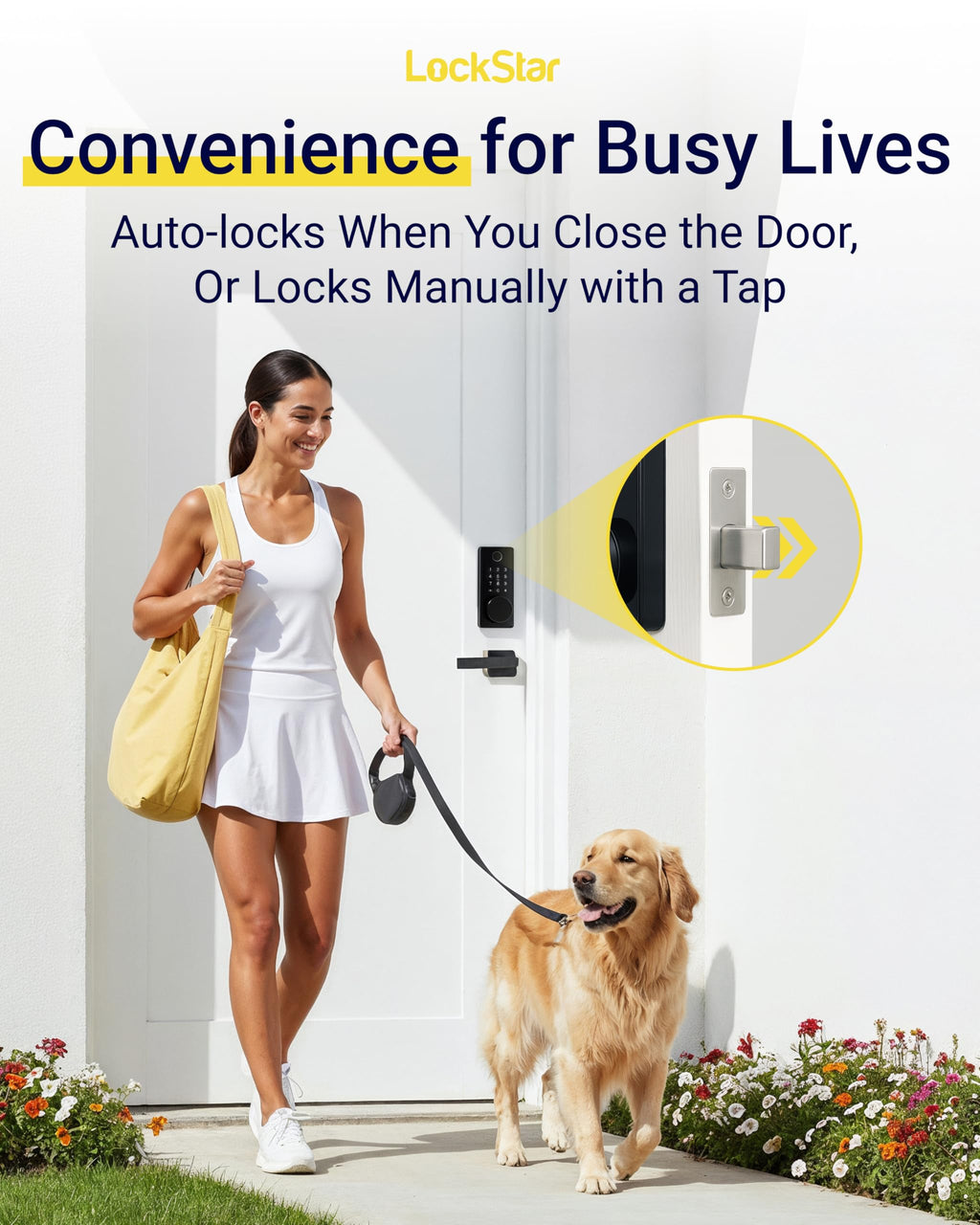 LOCKSTAR Smart Door Lock – Keyless Entry with App, Fingerprint, Keypad, Card & More