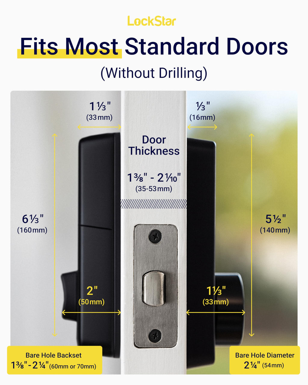LOCKSTAR Smart Door Lock – Keyless Entry with App, Fingerprint, Keypad, Card & More