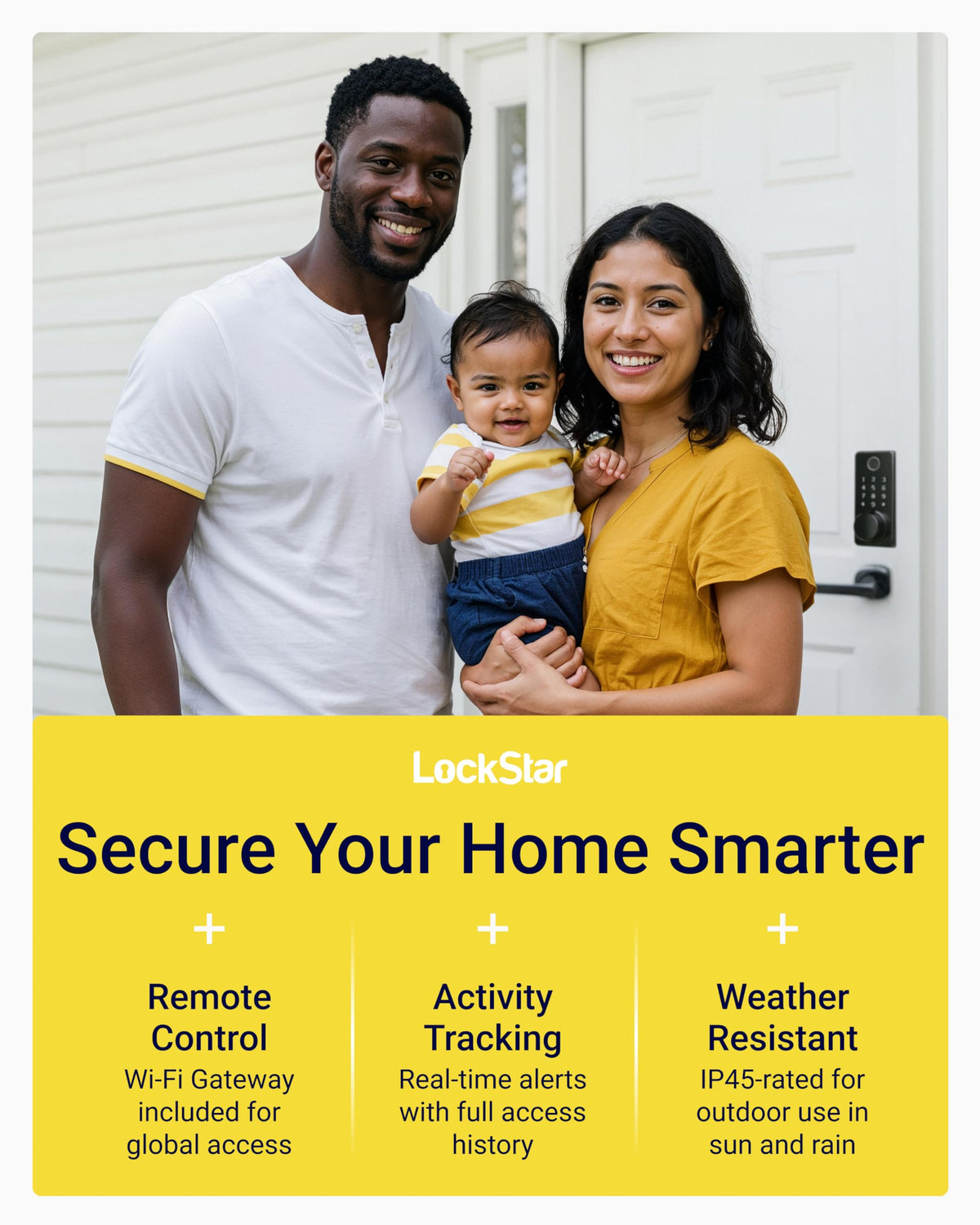 LOCKSTAR Smart Door Lock – Keyless Entry with App, Fingerprint, Keypad, Card & More