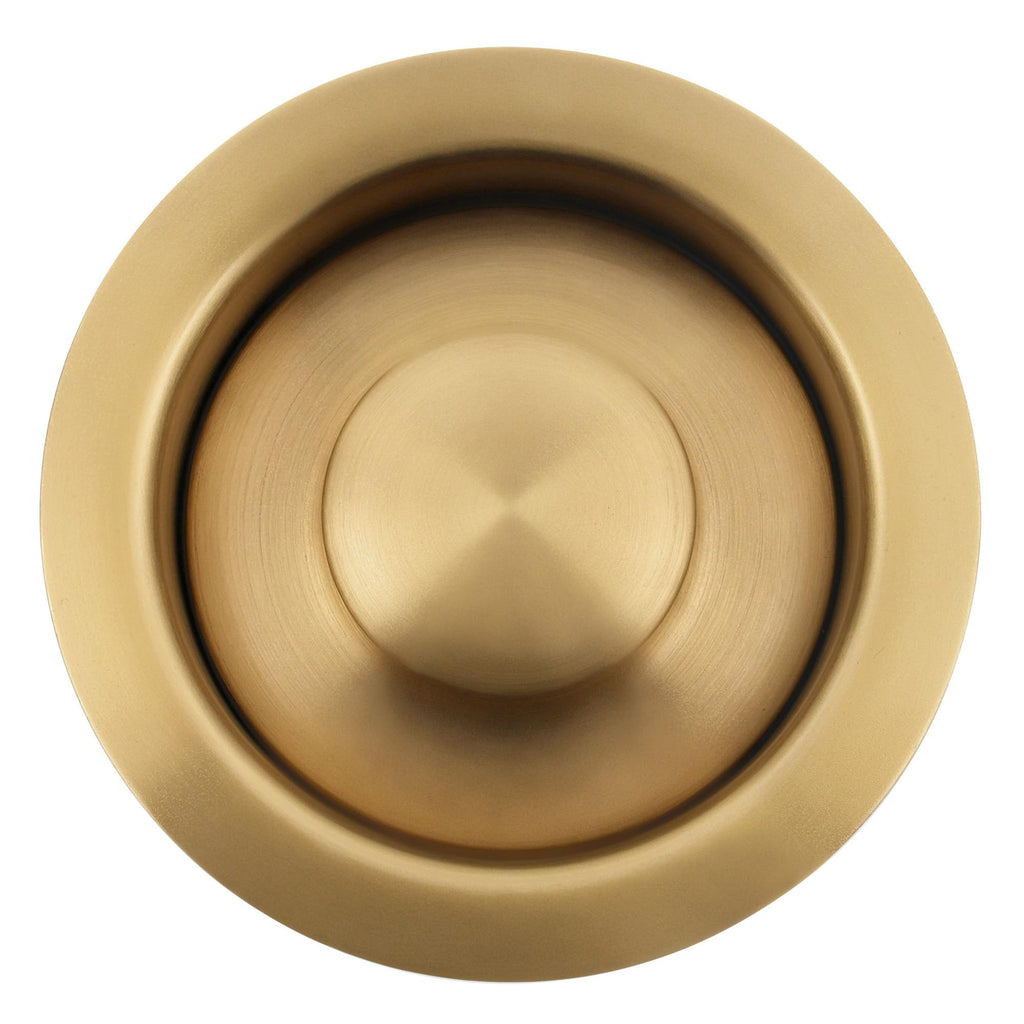 LQS Golden Kitchen Sink Garbage Disposal Flange & Stopper — Fits 3-1/2 inch Hole, Easy Install