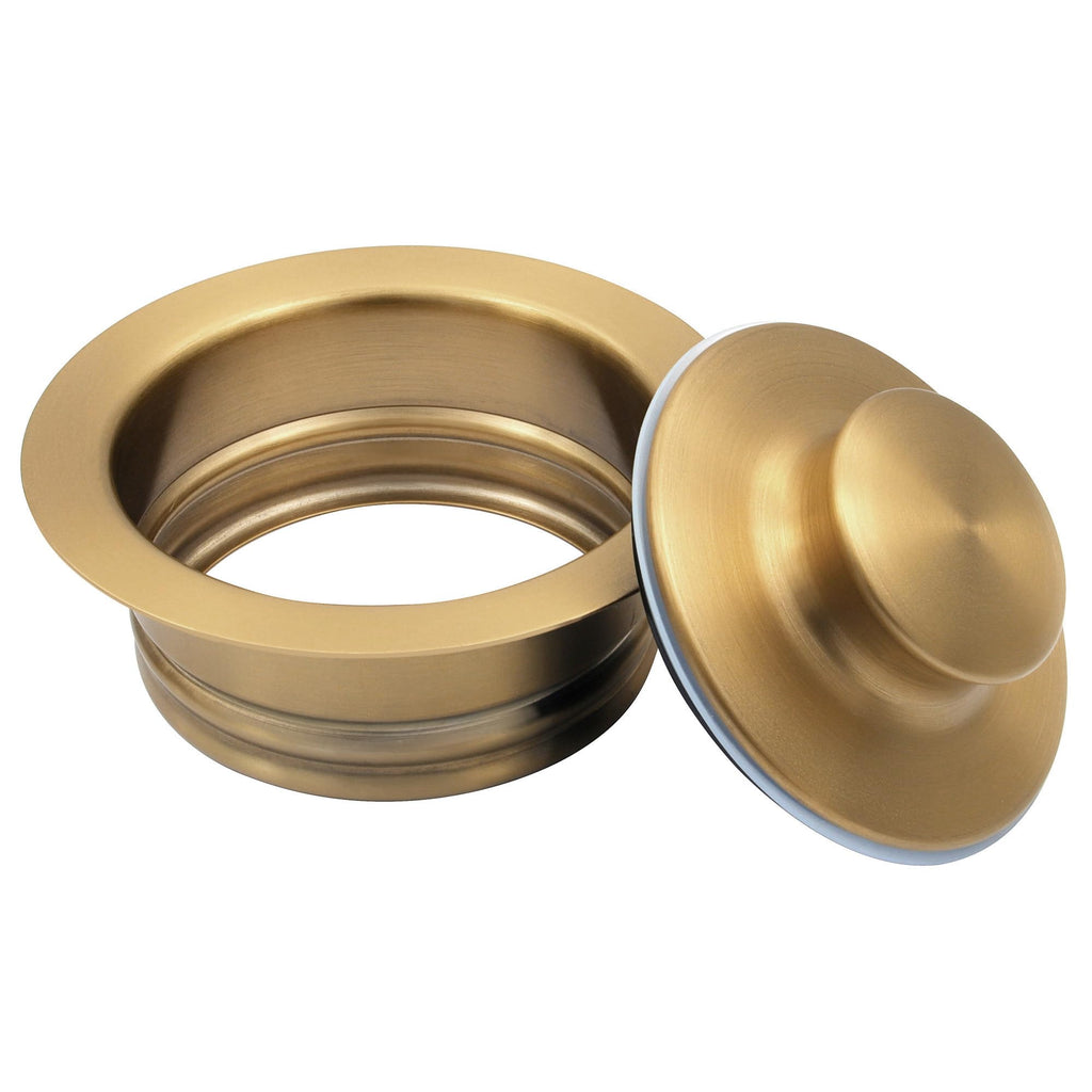 LQS Golden Kitchen Sink Garbage Disposal Flange & Stopper — Fits 3-1/2 inch Hole, Easy Install