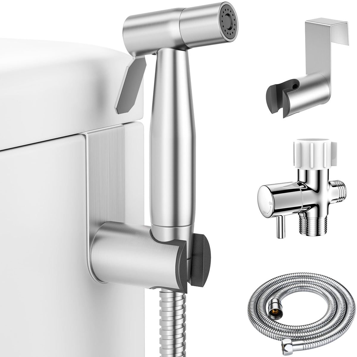 LUFEIDRA Handheld Bidet Sprayer: Adjustable Water Pressure for Toilet & Feminine Wash