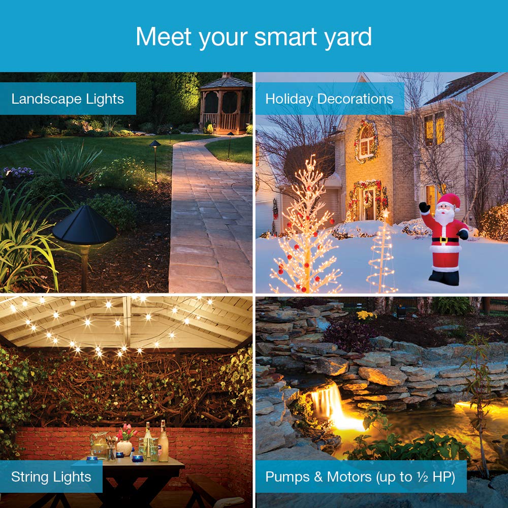 Lutron Caseta Weatherproof+ Outdoor Smart Plug with Pico Remote | Landscape Lighting | P-PKG1OUT-BL