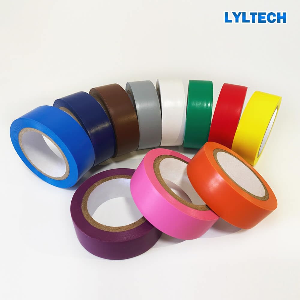 LYLTECH Matte Rainbow Electrical Tape – 11 Colors, Waterproof, 3/4 in x 30 ft