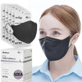 MAMISON KF94 Face Masks – 50 Pack, Made in Korea, Individually Wrapped, Black