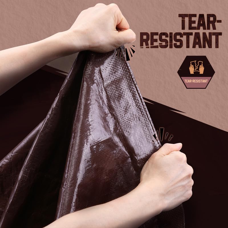 MERUYOO 8 Mil Waterproof Tarps 10x12 ft – UV Resistant, Reversible Poly Tarp with Grommets