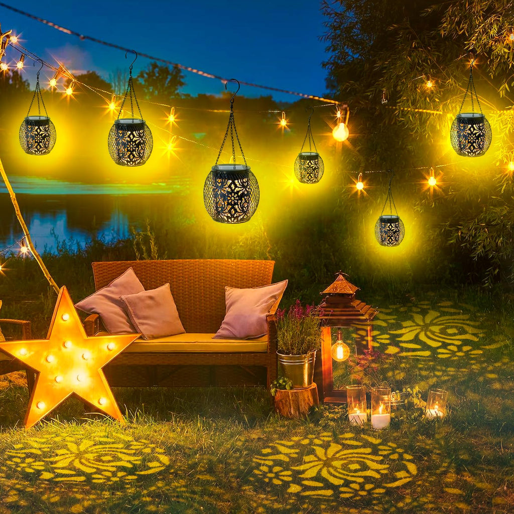 Mizmakp Solar Lanterns Outdoor 2 Pack – Waterproof Hanging Garden Lights for Patio & Yard