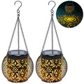 Mizmakp Solar Lanterns Outdoor 2 Pack – Waterproof Hanging Garden Lights for Patio & Yard