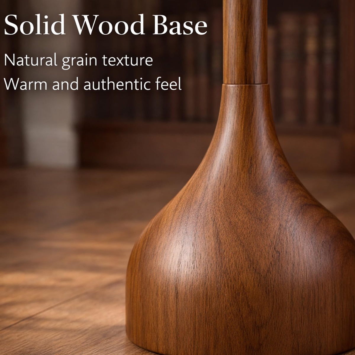 MOFFE 65in Mid Century Oak Floor Lamp – Two Shade Styles, Teardrop Base