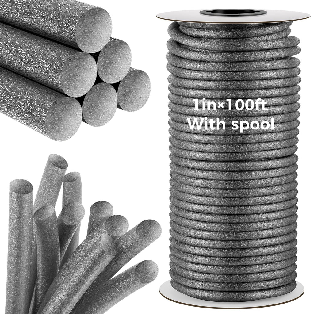 MotiMind 1in x 100ft Foam Backer Rod for Gaps & Joints – Flexible, Non-Absorbent