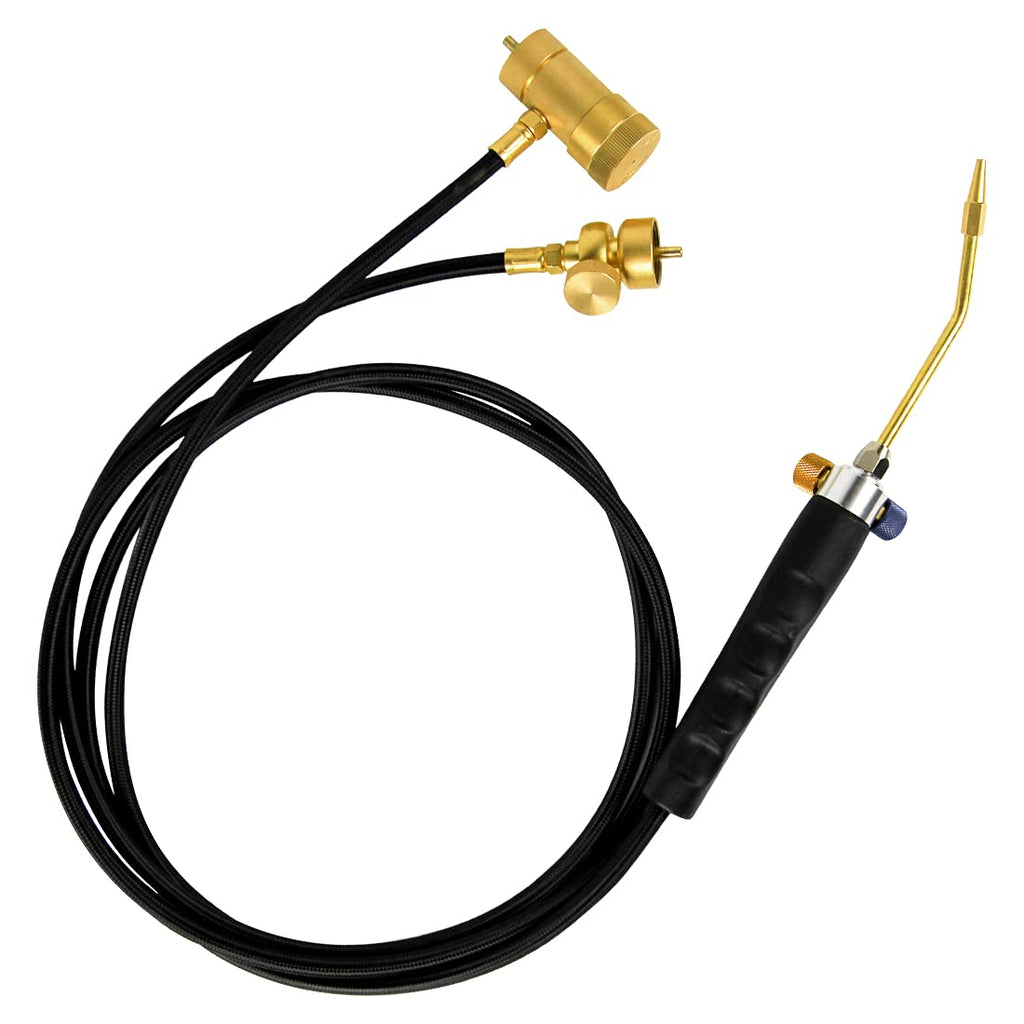 MR. TORCH BLUEFIRE Oxypropane Welding Gas Cutting Torch Kit with Flint Lighter & Cylinder Holder Rack | Soldering, Brazing, Jewelry & HVAC