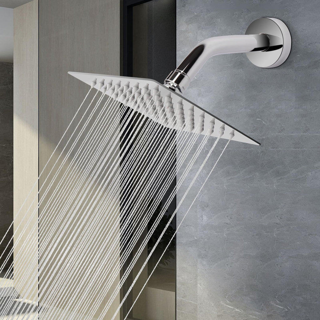NearMoon Rain Shower Head - 6-Inch High-Flow Stainless Steel Chrome Finish