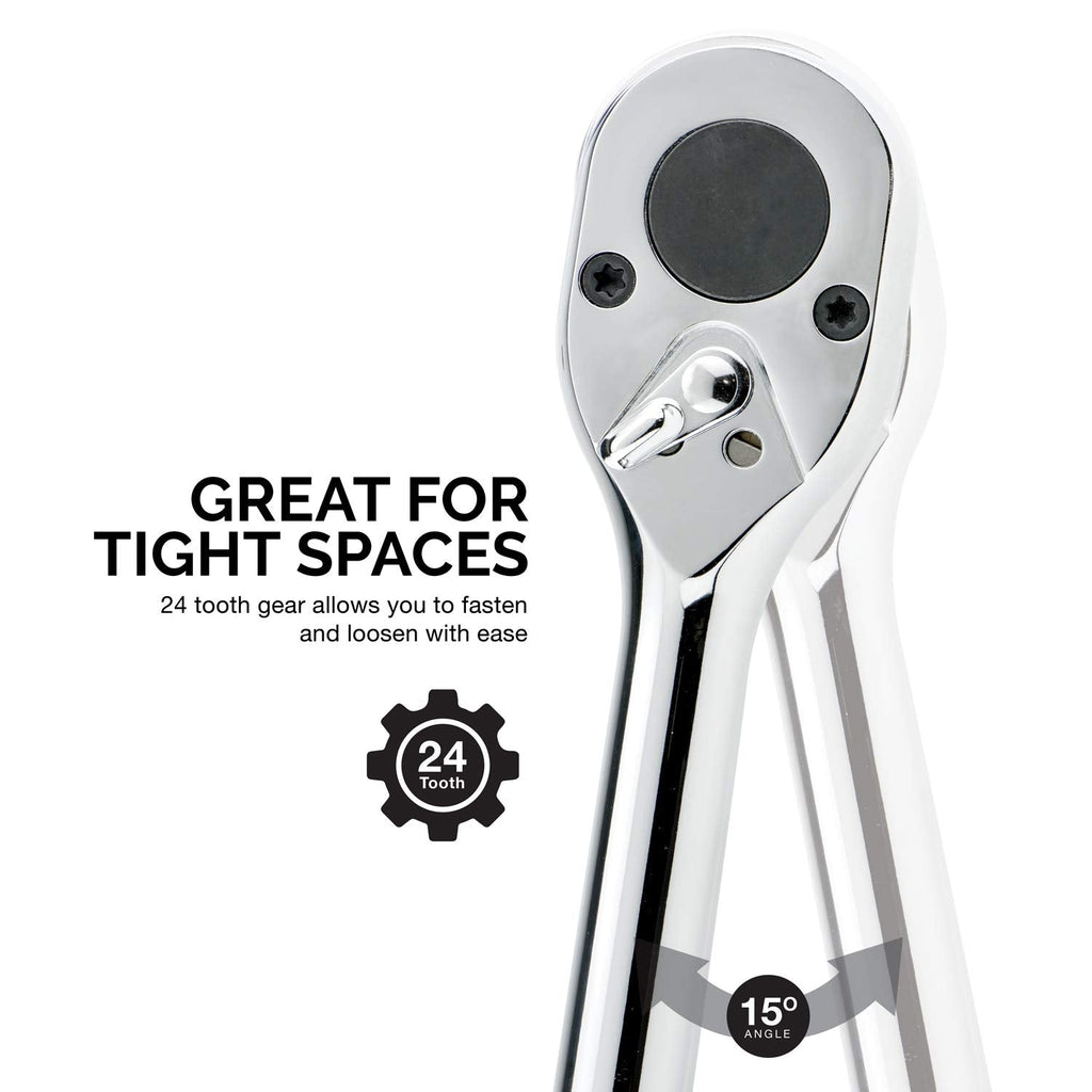 NEIKO 03069A Extendable 3/4-Inch Drive Ratchet Handle | 24-Tooth, 24 to 39.75 in Reach