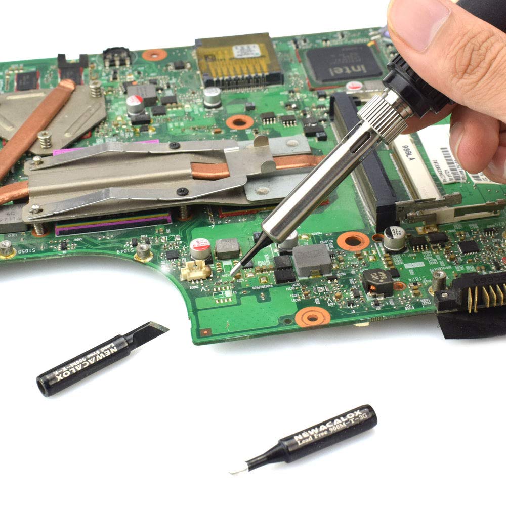 NEWACALOX 16x 900M Lead-Free Soldering Tips for Hakko 936/937 & Compatible Stations