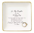 NZY Bride Gifts for Daughter on Her Wedding Day – Ceramic Jewelry Tray & Ring Dish