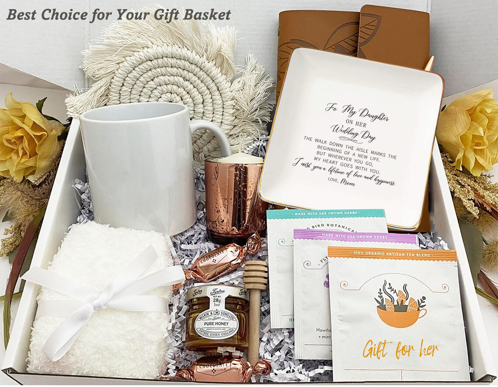 NZY Bride Gifts for Daughter on Her Wedding Day – Ceramic Jewelry Tray & Ring Dish