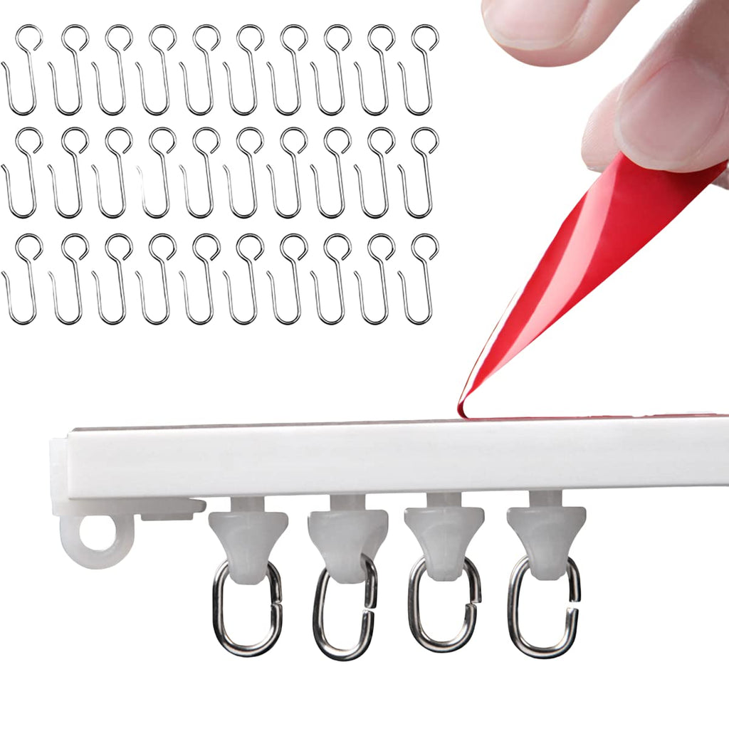 OEOEKHDJ Self-Adhesive Curtain Track (8FT) – No Drill, Damage-Free Installation