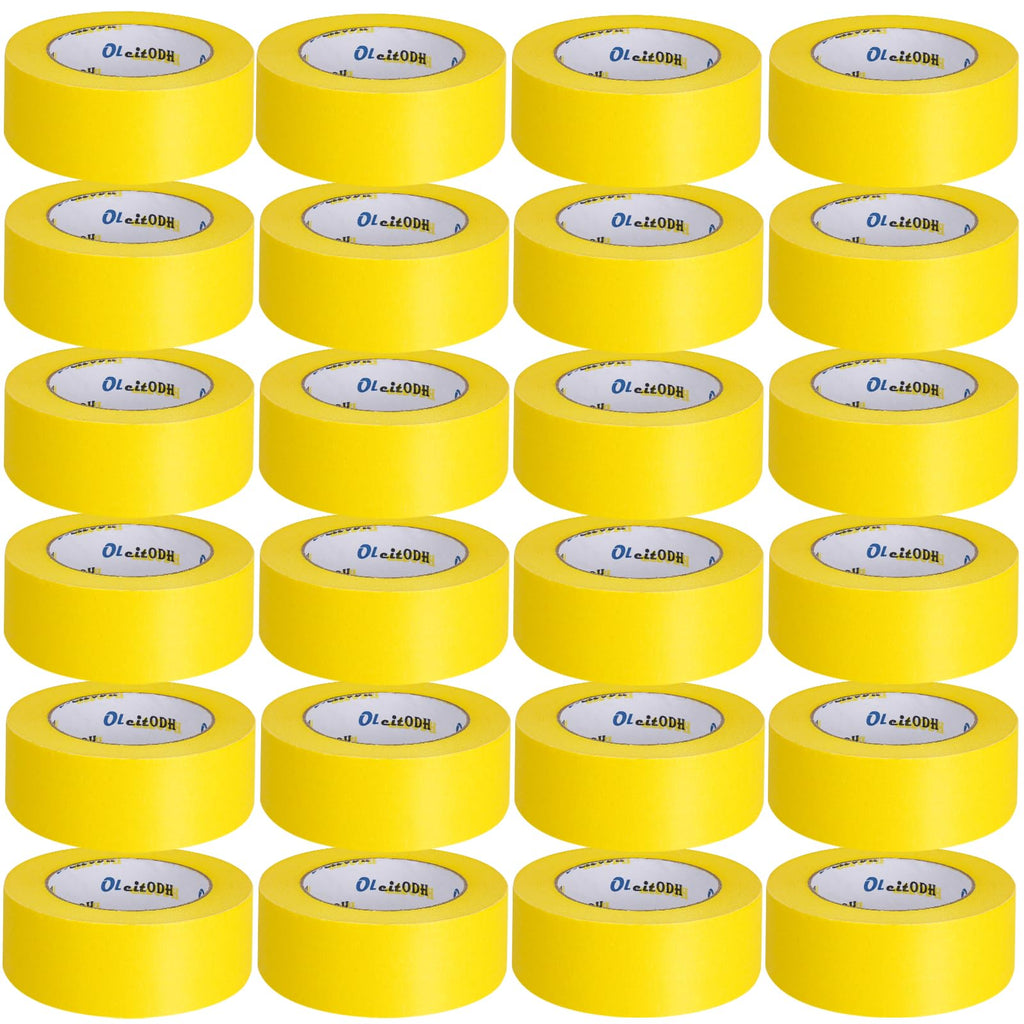 Oleitodh Yellow Painters Tape Bulk — 22 Rolls, 2in x 55yd, No Residue Masking Tape