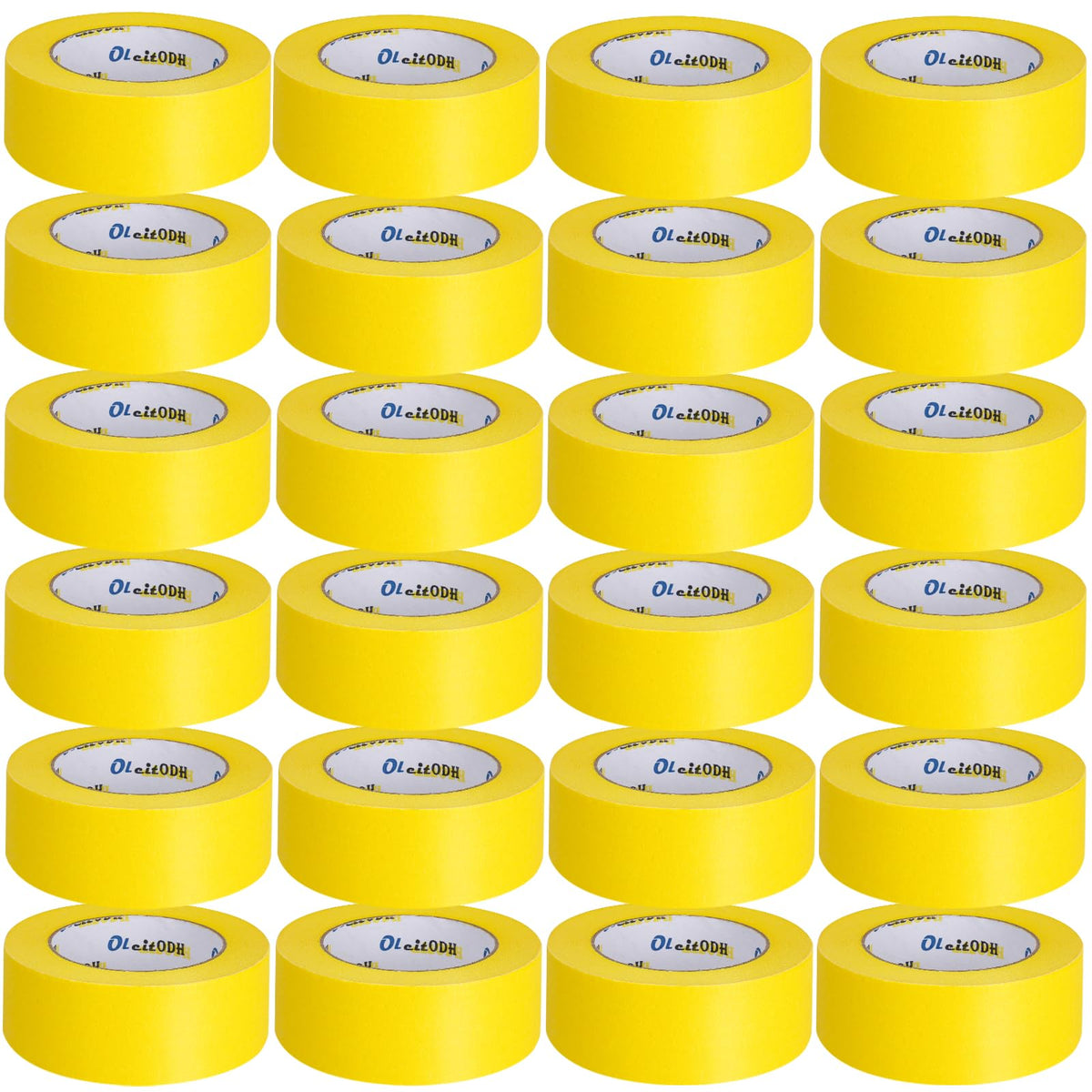 Oleitodh Yellow Painters Tape Bulk — 22 Rolls, 2in x 55yd, No Residue Masking Tape