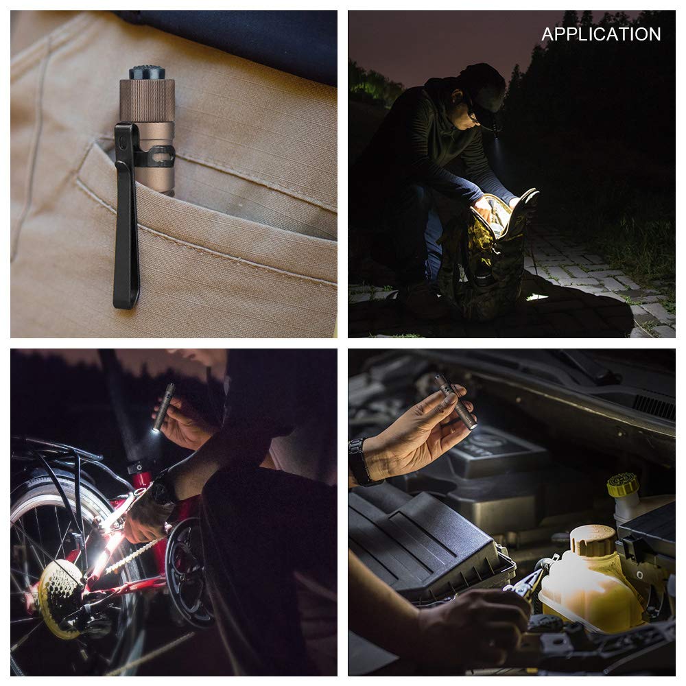 OLIGHT I3T EOS 180 Lumens Dual-Output Slim EDC Flashlight – Desert Tan