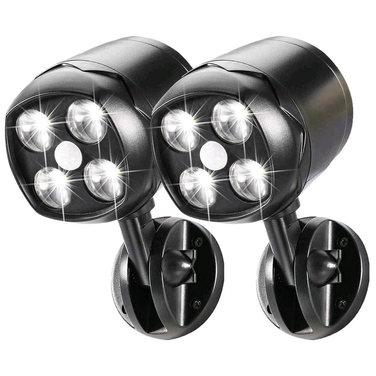 OTTYMER Battery-Operated Outdoor Motion Sensor Light – 600LM, 6000K, IP65 Waterproof, Auto On/Off, 2-Pack
