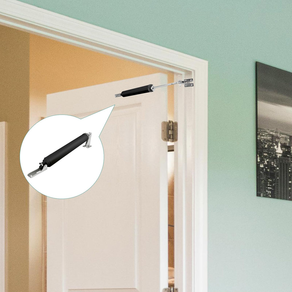 OXDFK 2-Pack Screen & Storm Door Closer Kit — Pneumatic, Adjustable, Black