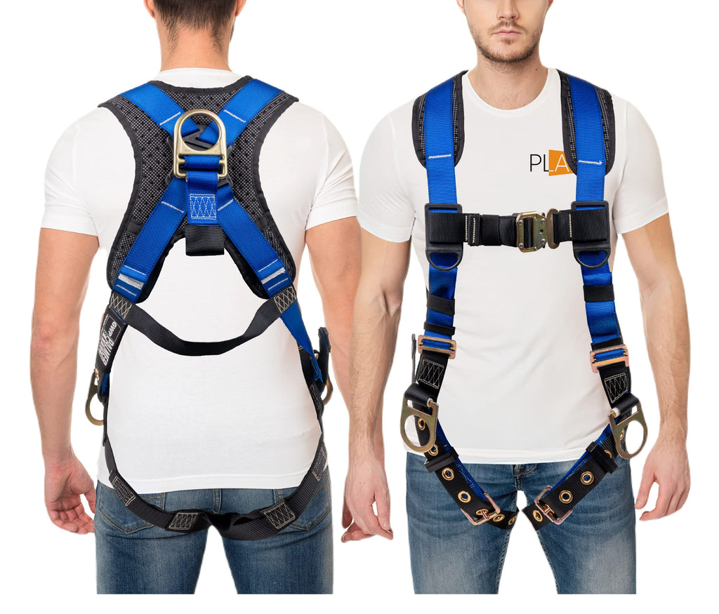 Palmer Safety ATERET 5-Point Fall Protection Harness | OSHA & ANSI Compliant, Dorsal D-Ring, Back Pad
