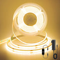 Pandery COB LED Strip 3m (9.84ft) - 24V, 2700K Warm White, CRI90+, Dimmable Touch, 320 LEDs/m