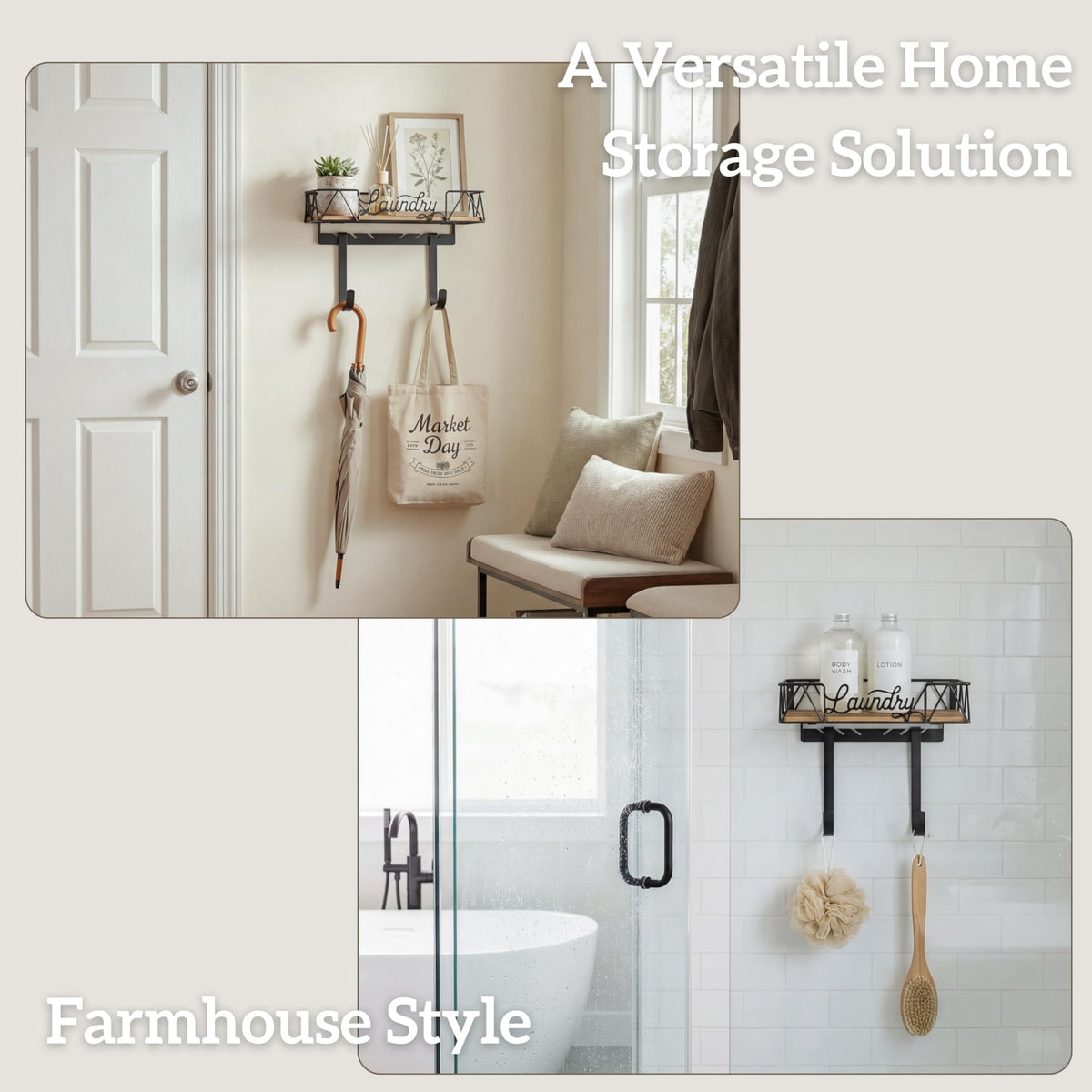 PERFNIQUE Ironing Board Holder Wall Mount | Farmhouse Laundry Storage