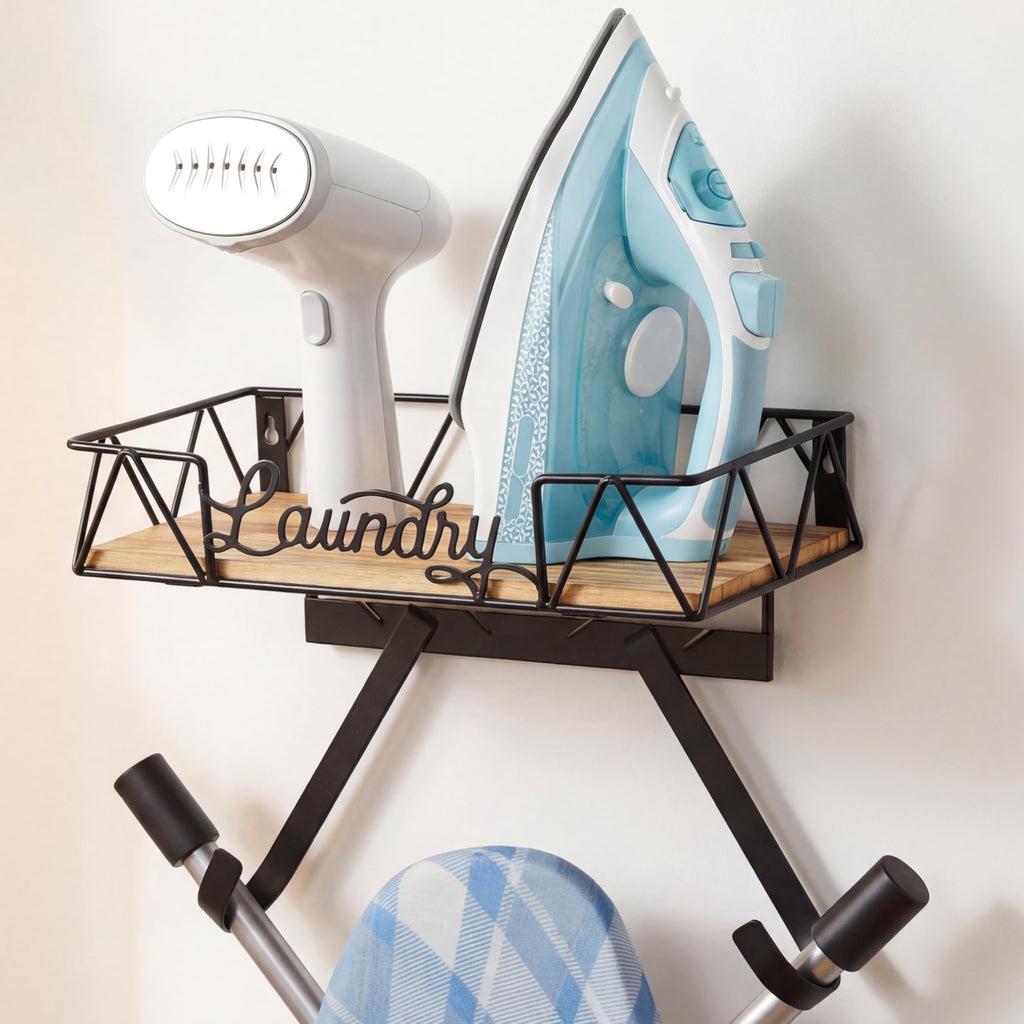 PERFNIQUE Ironing Board Holder Wall Mount | Farmhouse Laundry Storage
