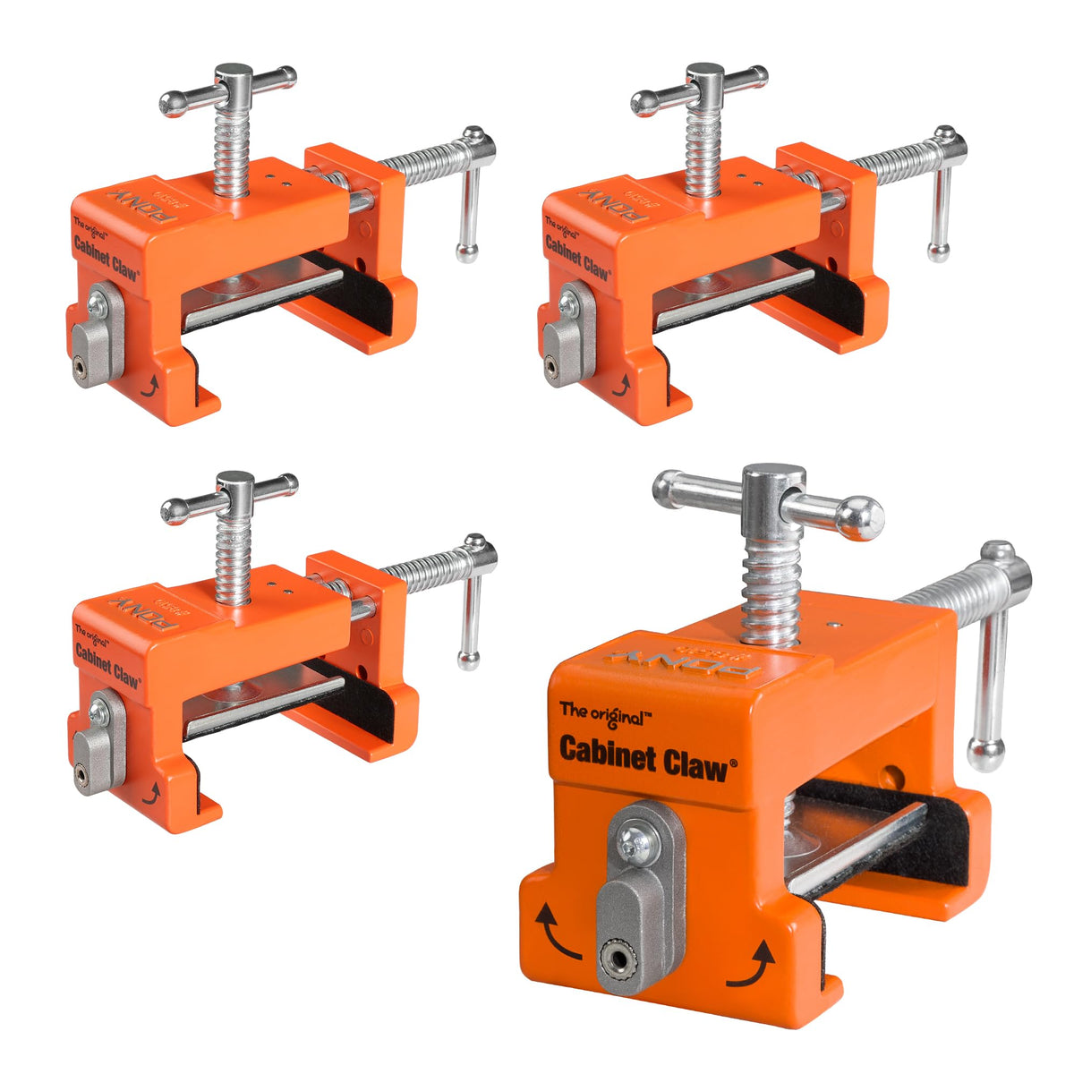 PONY 4-Pack 8510 Cabinet Claw Clamps – Fast Face-Frame Installation (440 lbs)