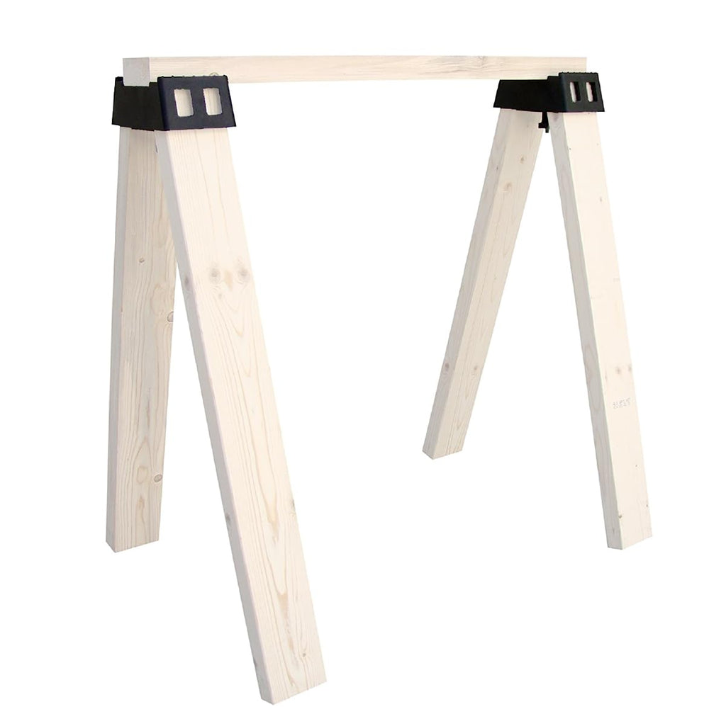 POWERTEC Sawhorse Brackets — Set of 2, Heavy-Duty 500 Lb Capacity for 2x4 Lumber