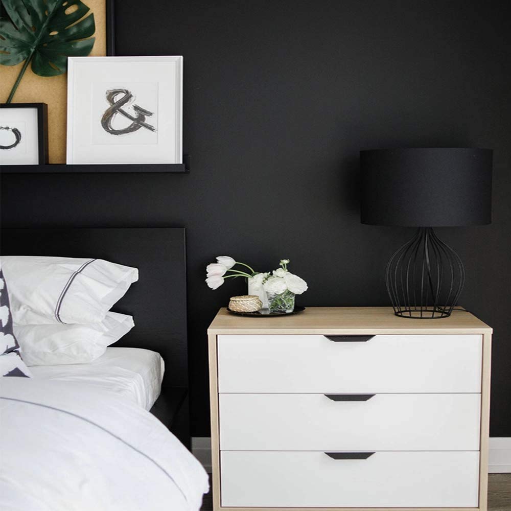 practicalWs Black Peel & Stick Wallpaper 15.7x236.2 inches — Self-Adhesive, Removable